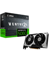MSI Video Card NVIDIA GeForce RTX 5060 8G VENTUS 2X OC V1 (8GB GDDR7/128bit, 3xDP, 1xHDMI, PCIe Gen 5 x16, Recommended PSU 550W)
