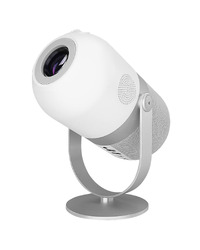 Projektor EVEREST PJ09 White Mini Portable 1280*720P 4500 Lumens 150 ANSIL Android 9.0 Screen Mirroring Metal Tripod HD Projector, 40629