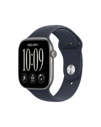 Apple Watch Series 12 46mm Space Grey Aluminium Case with Navy Blue Sport Band - M/L mjej4et/a