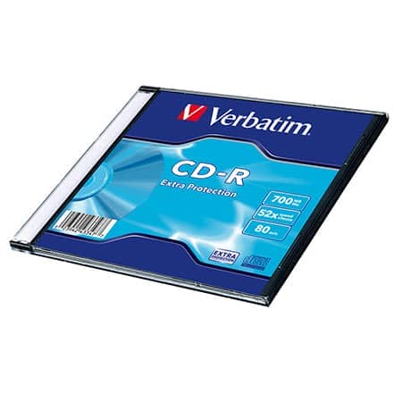 CD-R,VERBATIM, 700 MB,52X,EXTRA PRO.SLIM CASE