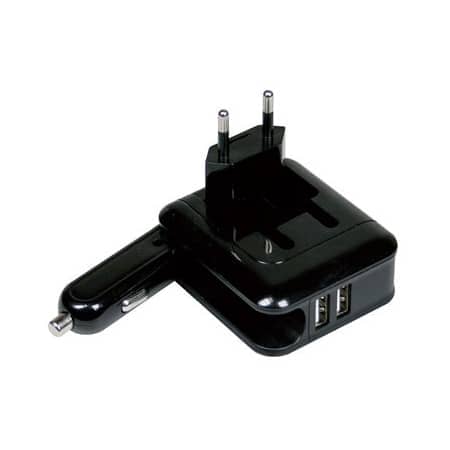 MEDIACOM Punjač Dual + auto punjač - M-USBCHCC2