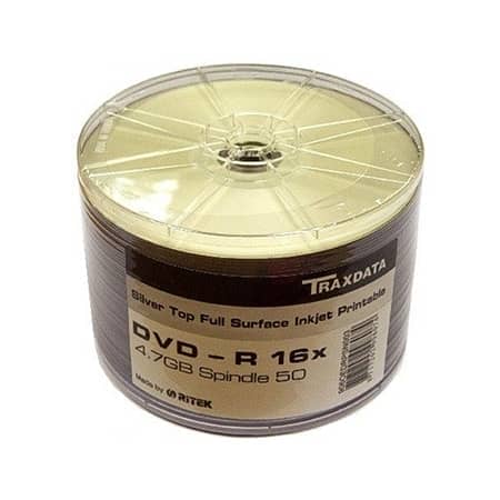DVD-R TRAXDATA, 4.7GB, 16X, spindle 50 kom, PRINTABLE white