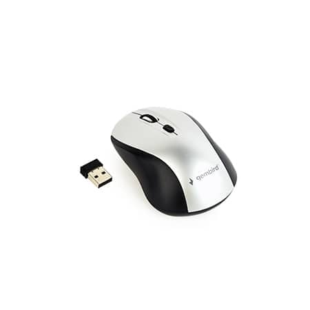 Miš GEMBIRD MUSW-4B-02-BS, wireless , optical, black/silver, up to 1600 dpi