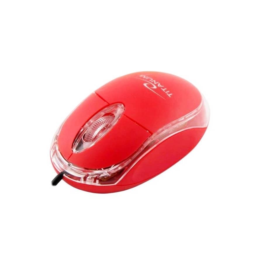Miš TITANUM 3D RAPTOR, USB, optical, red, 1000 dpi, red, TM102R