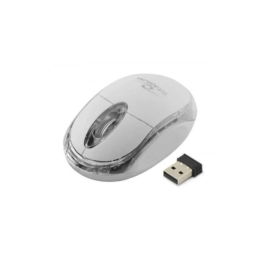 Miš wireless TITANUM 3D CONDOR, optical, white, 1000 dpi, TM120W