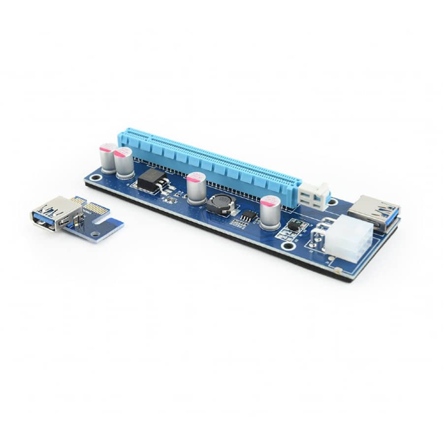 PCI Riser Mining Extender USB3.0 PCI-ex 6-pin power connector, SATA,  GEMBIRD, RC-PCIEX-03