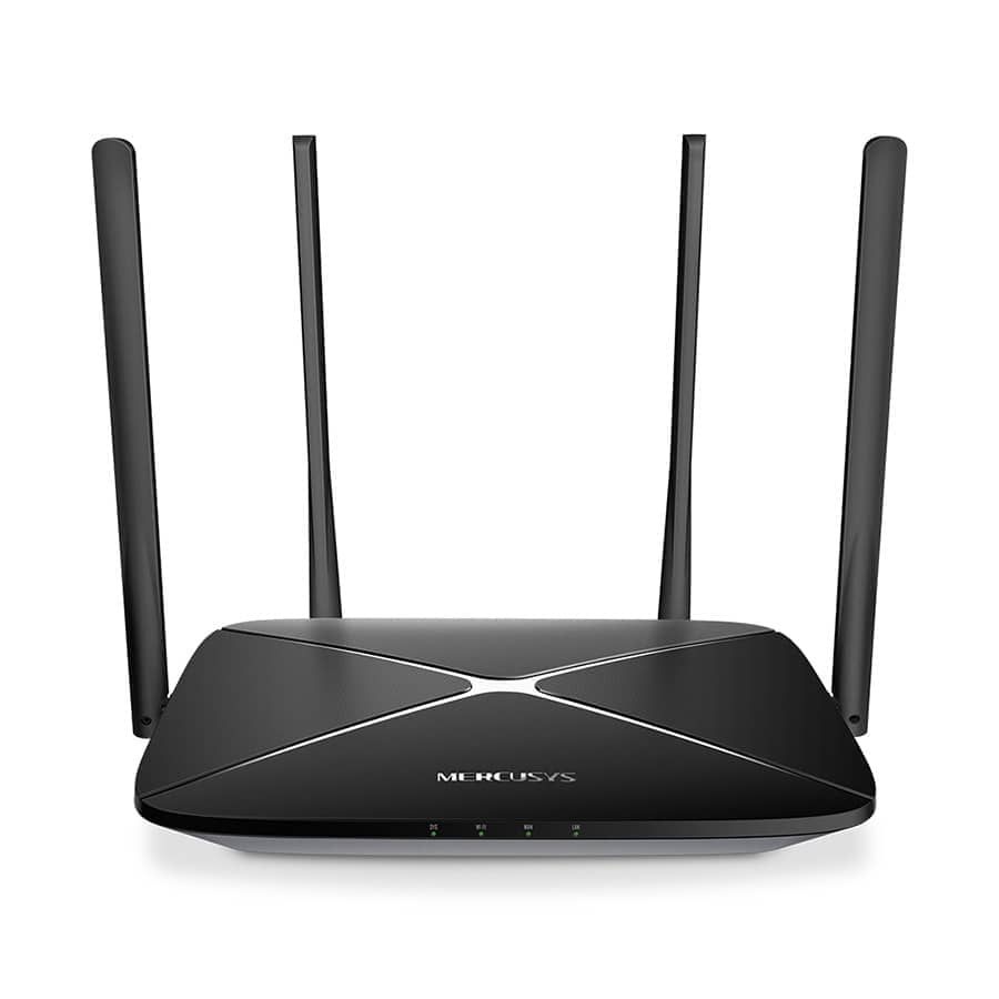 MERCUSYS AC12G AC1300 Dual Band Wireless Router 867Mbps 5GHz 300Mbps 2.4GHz 10/100/1000M WAN 10/100/1000M LAN 4fixed ant