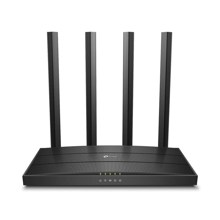 Router TP-Link Archer C80 AC1900 802.11ac Wave2 3×3 MIMO Wi-Fi Router, 1300Mbps at 5GHz + 600Mbps at 2.4GHz, 5 Gigabit Ports,4 antennas, Beamforming,S