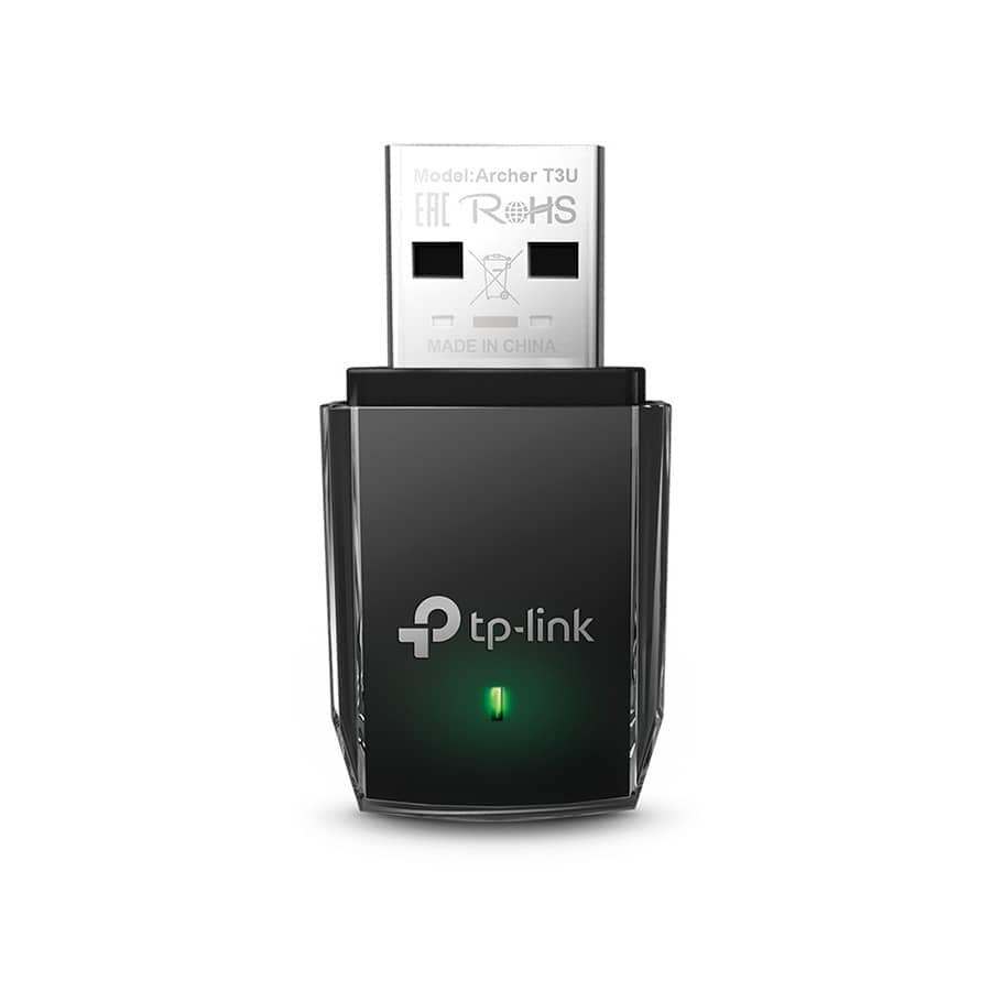 USB WLAN TP-Link Archer T3U AC1300 Mini Wi-Fi MU-MIMO USB Adapter,Mini Size, 867Mbps at 5GHz + 400Mbps at 2.4GHz, USB 3.0