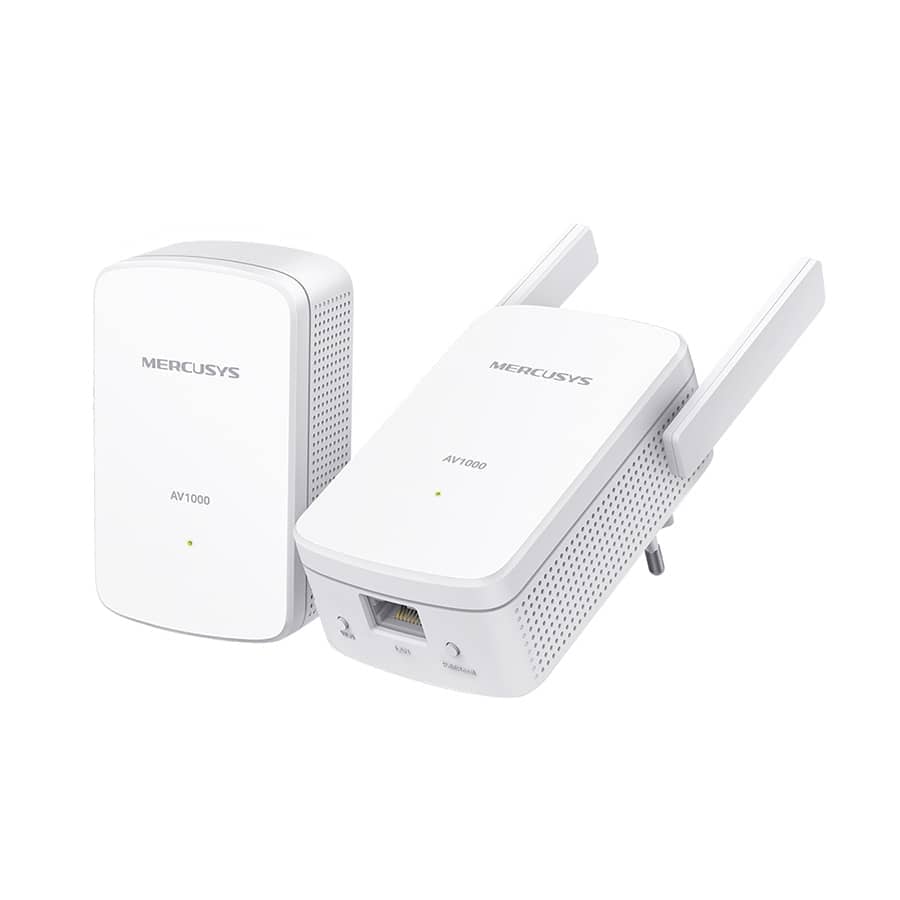 Mercusys MP510 KIT AV1000 Gigabit Powerline N300 Wi-Fi KIT (1× MP510 + 1× MP500) 300 Mbps na 2,4 GHz, 1000 Mbps Powerline, Broadcom CPU, 1× Gigabitni 