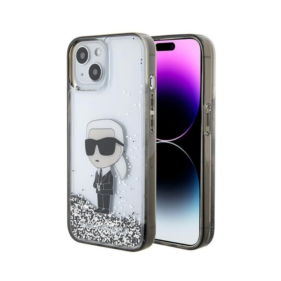 ORIGINALNA KARL LAGERFELD NAVLAKA IKONIK KLHCP15SLKKNSK ZA IPHONE 15 TRANSPARENT
