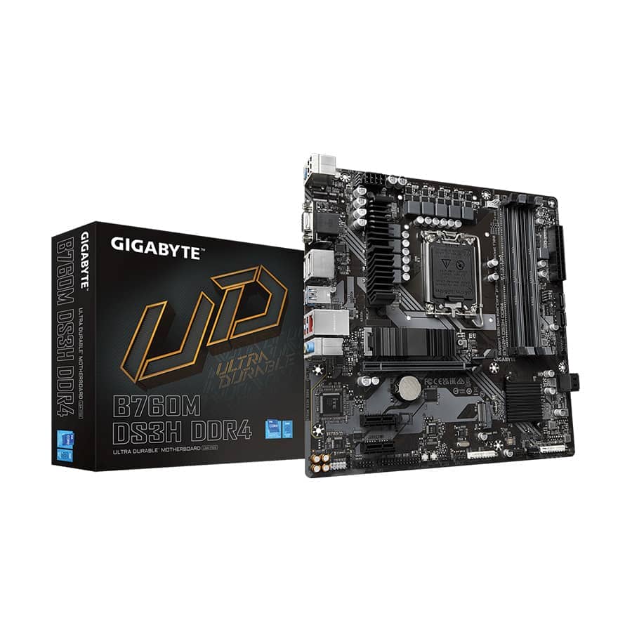 MB GIGABYTE B760M DS3H DDR4 LGA1700, 4xDDR4, 2xM.2, 4xSATA 6xUSB, VGA, HDMI, 2xDP