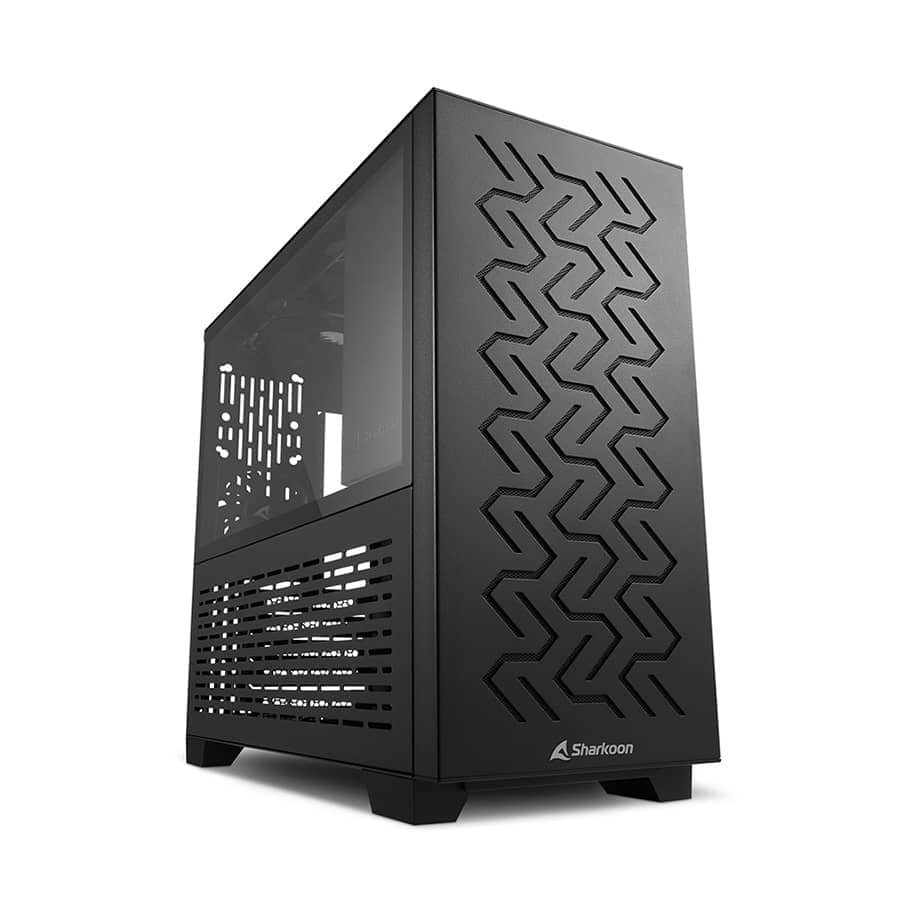 Kućište SHARKOON gaming, MS-Z1000 bk, black, ventilatori 1x80mm PWM, 3x120mm PWM, Micro-ATX