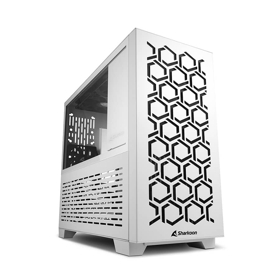 Kućište SHARKOON gaming, MS-Y1000 wh, white, ventilatori 1x80mm PWM, 3x120mm PWM, Micro-ATX