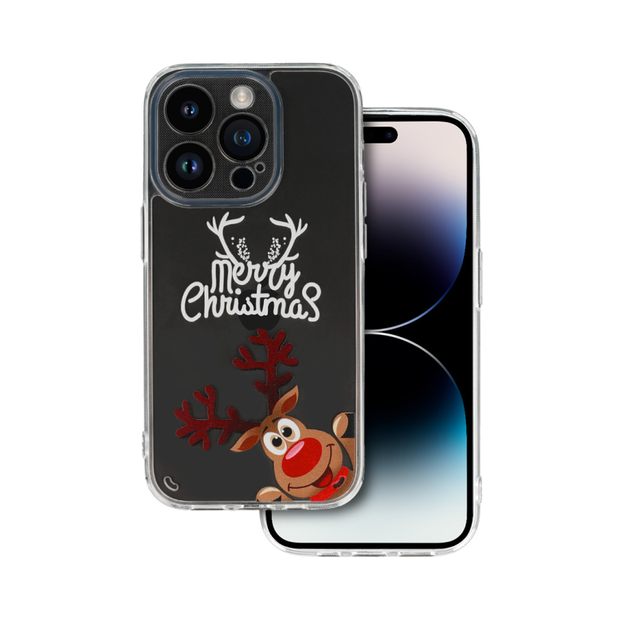 ZAŠTITNA MASKA CHRISTMAS CASE ZA IPHONE 14 PRO MAX DESIGN 1 CLEAR