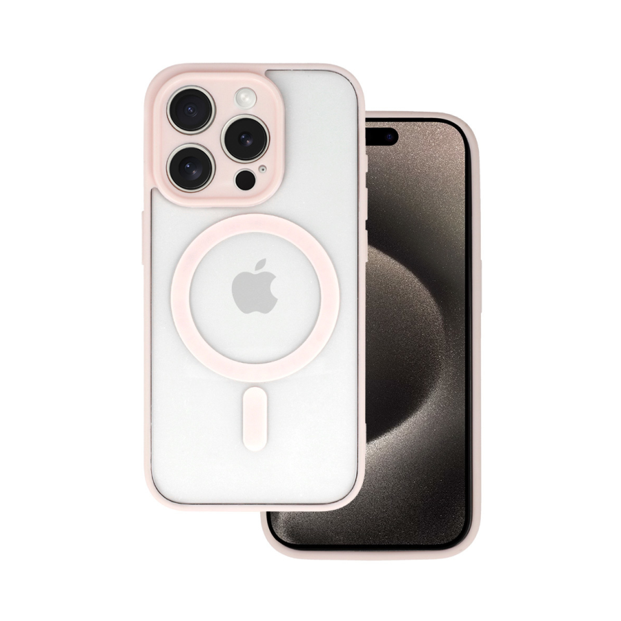 ZAŠTITNA MASKA AKRILNE BOJE ZA IPHONE 15 SVIJETLO ROZE