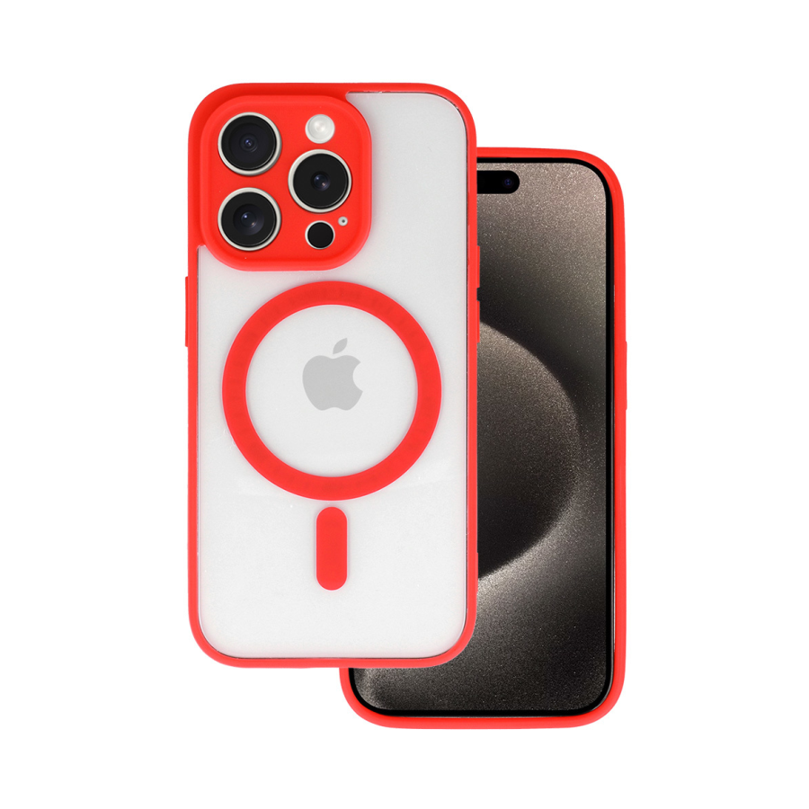 ZAŠTITNA MASKA AKRILNE BOJE ZA IPHONE 15 PRO MAX CRVENA