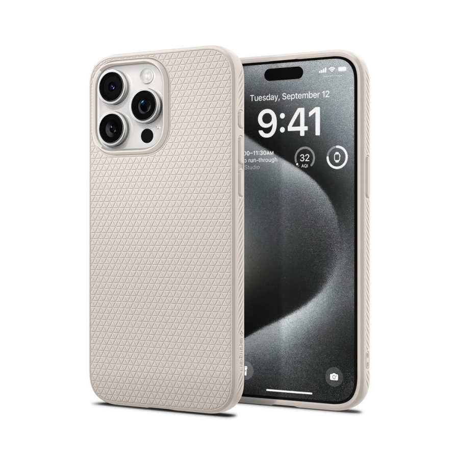 ZAŠTITINA MASKA SPIGEN LIQUID AIR ACS07217 ZA IPHONE 15 PRO - PRIRODNI TITANIJUM