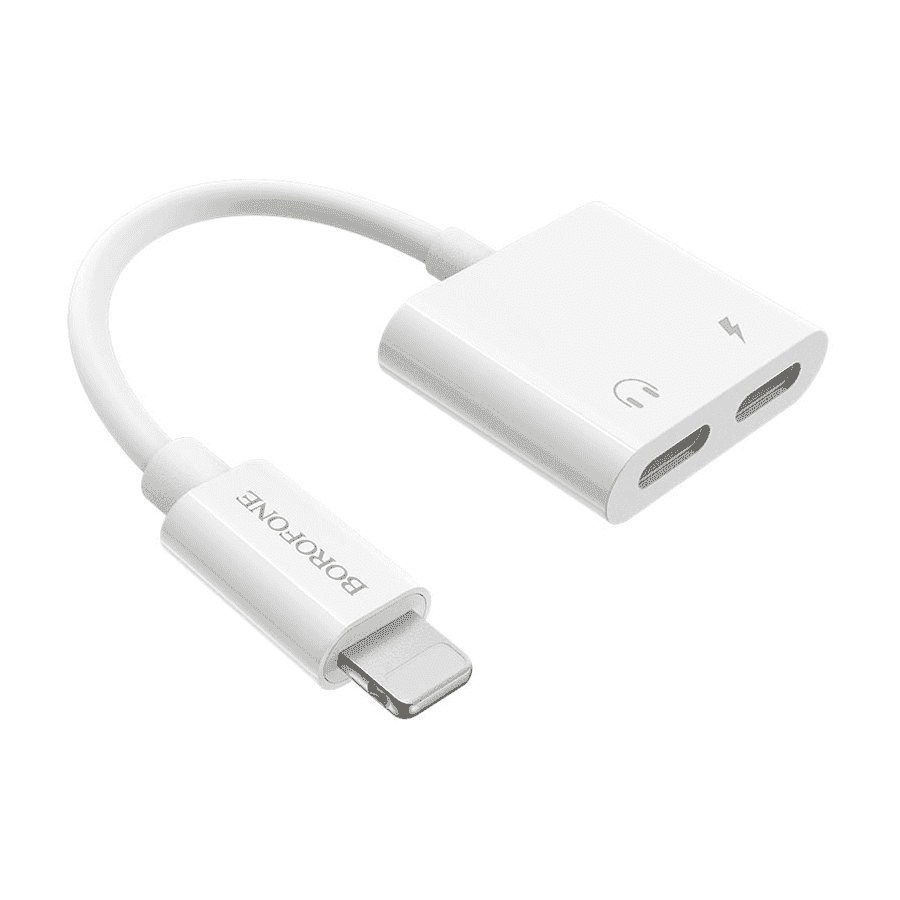 USB audio adapter Dual iPhone/lightning BOROFONE BV11 digital audio converter white