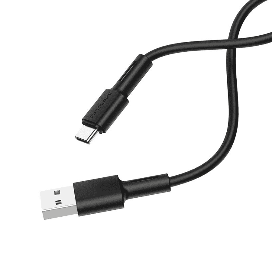 USB kabal BOROFONE BX31 Soft silicone charging data cable for Type-C black 1m, 3A