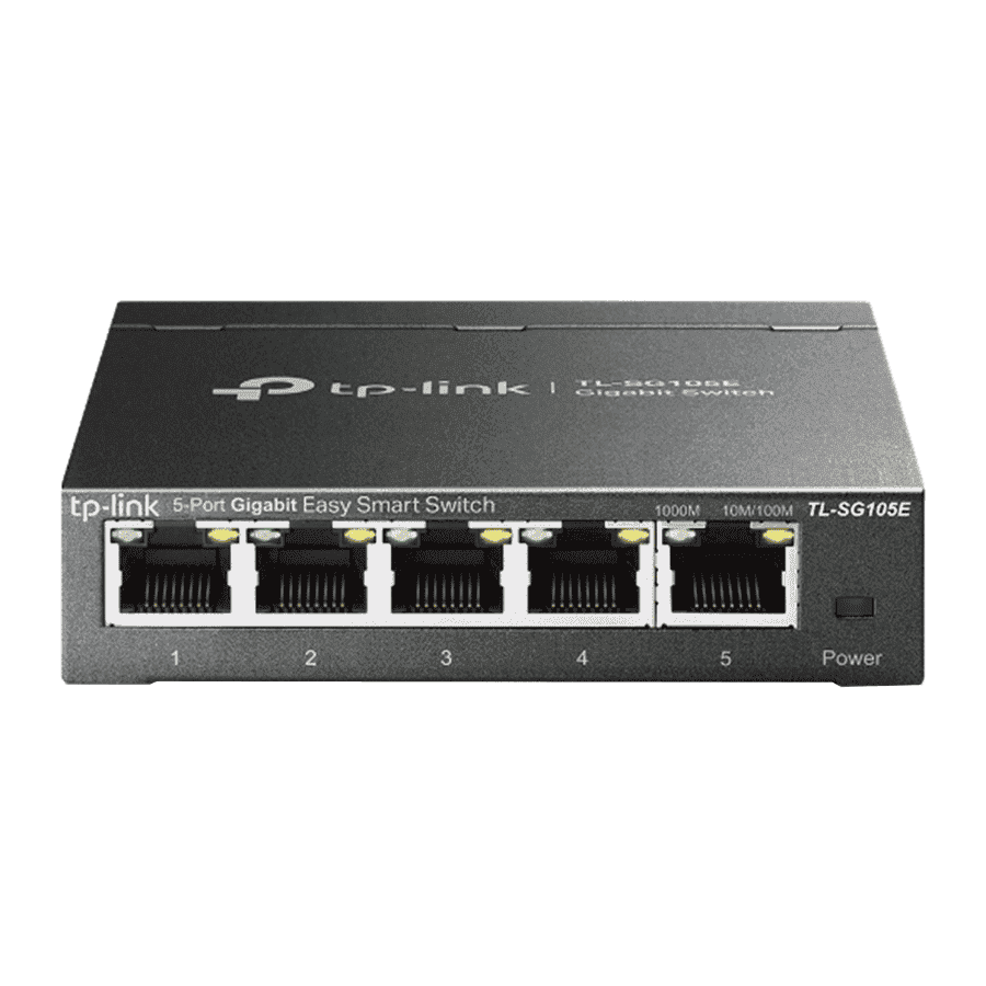 SWITCH TP-Link TL-SG105E 5-portni gigabitni Desktop Easy Smart, 5 10/100/1000Mbps RJ45 portova, MTU/Port/Tag-based VLAN, QoS, IGMP Snooping, Zelena te