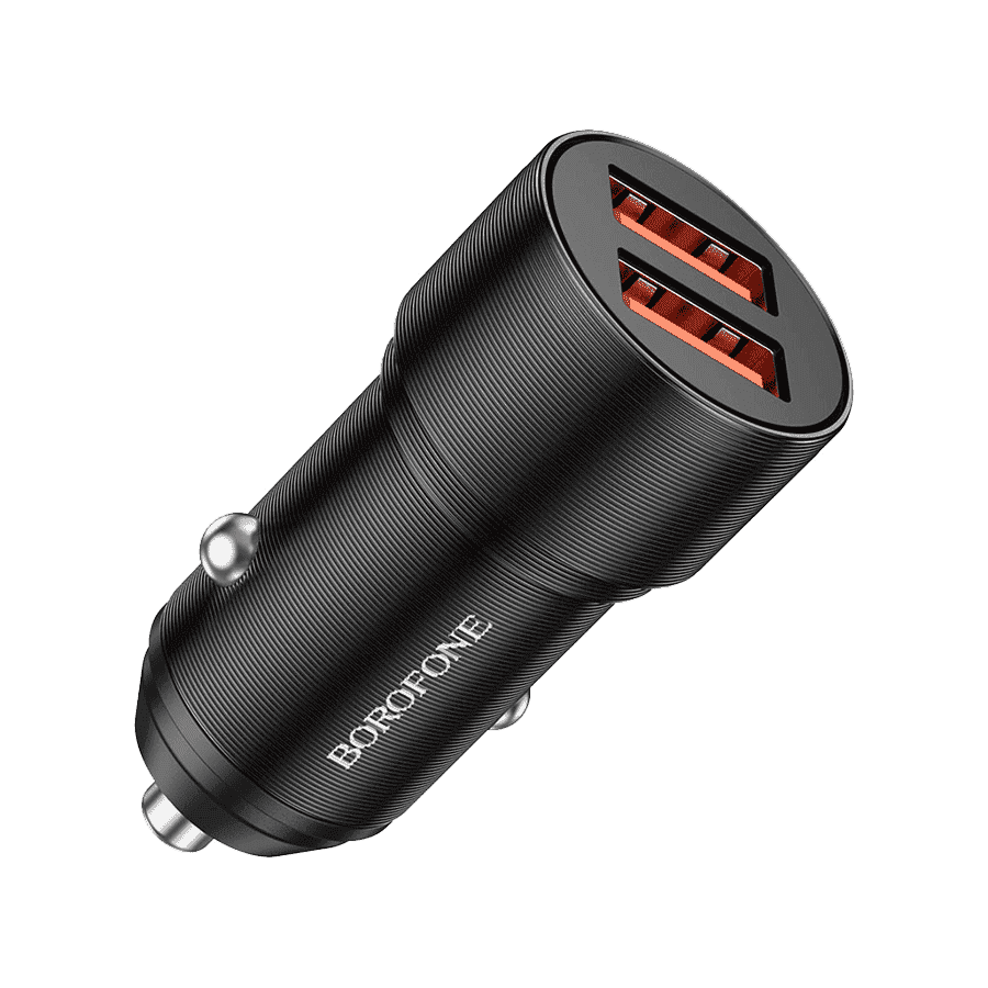 Auto Punjač USB BOROFONE BZ19B Wisdom 36W dual port QC3.0 2xUSB car black
