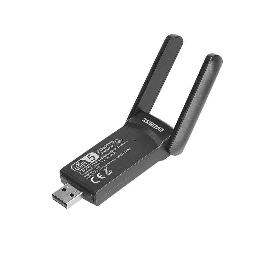 USB WLAN adapter Everest EWA600 600Mbps 2.4GHz/5GHz WIFI-5 AC600 RTL8811 2*2dBi antena, 37630