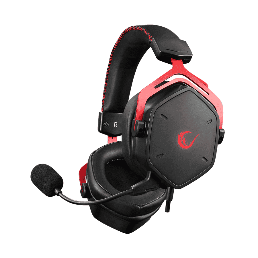 Slušalice sa mikrofonom gaming RAMPAGE RMX-G6 HYDRA Black USB Rainbow Backlit, 35514