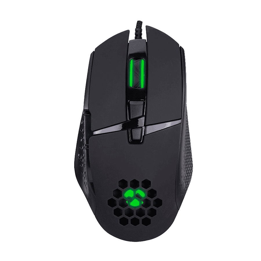 Miš gaming Everest RAGE-X1 Usb Black Led Illuminated 6400dpi 8 Buttons Programable Gaming Mouse with top holes design, Sunplus 192