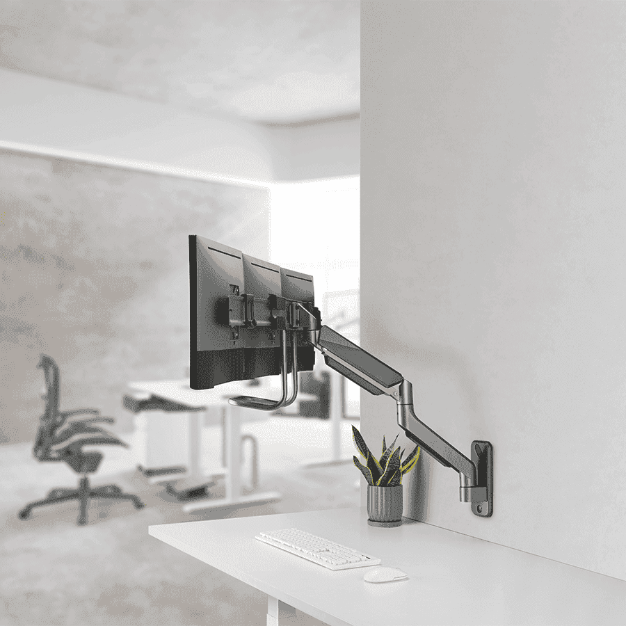 NOSAČ ZA TRI MONITORA GEMBIRD MA-WA3-01, montaža na zid, do 27”, up to 6 kg