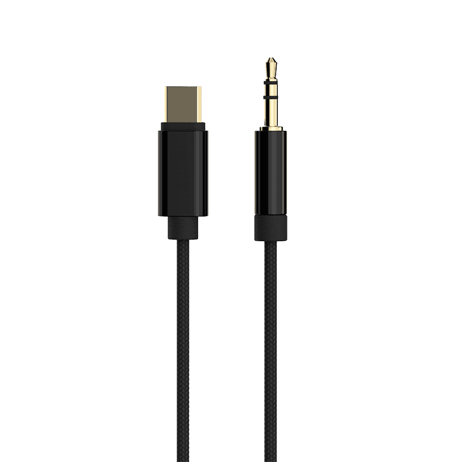 Audio kabl GEMBIRD USB type-C to stereo 3.5 mm AUX cable, 1.5 m, black, CCA-CM3.5M-1.5M