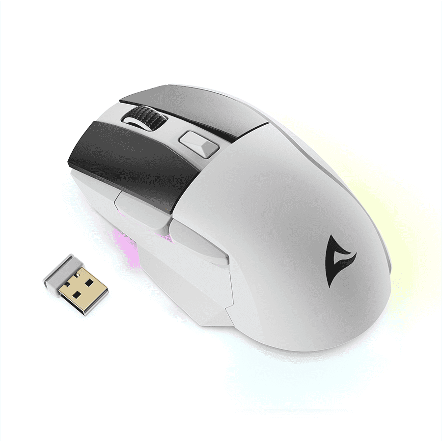 Miš SHARKOON gaming wireless/wired Skiller SGM50W White