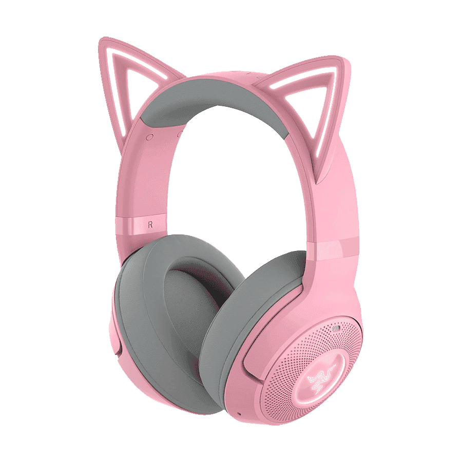 Slušalice Razer Kraken Kitty V2 BT - Quartz Edition - Wireless Bluetooth RGB Headset with Kitty Ears - FRML Packaging, RZ04-04860100-R3M1