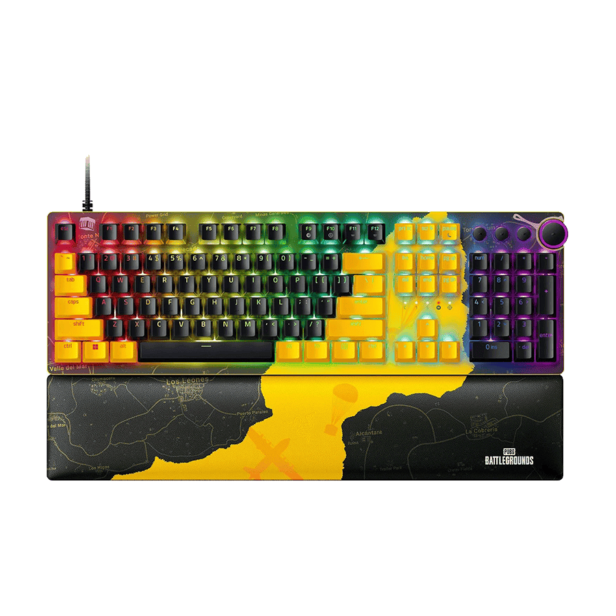 Tastatura Razer Huntsman V2 - Optical Gaming Keyboard - PUBG: Battlegrounds Edition (Linear Optical Switch) - World Packaging, RZ03-03932300-R3M1