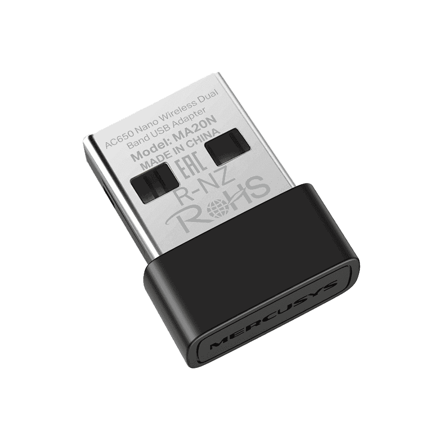 USB WLAN Mercusys MA20N AC650 Nano Wi-Fi USB Adapter 200 Mbps