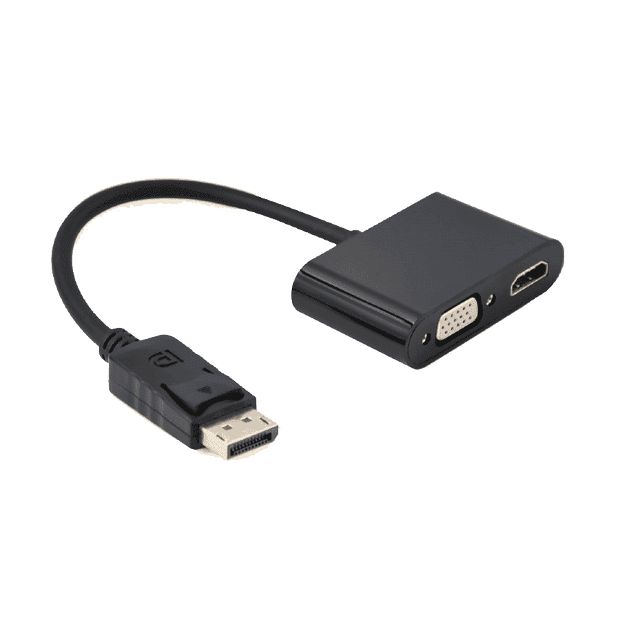 GEMBIRD Display port male to HDMI female + VGA female adapter black A-DPM-HDMIFVGAF-01