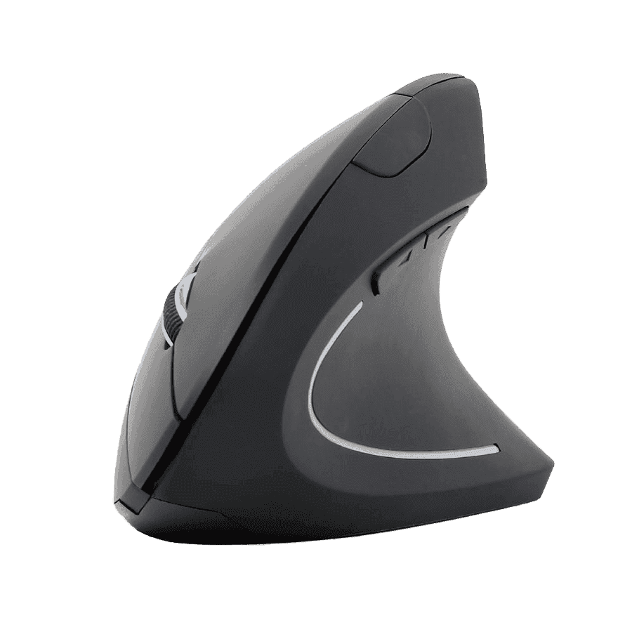 Miš GEMBIRD MUSW-ERGO-01, 6-button wireless optical mouse, black, 800-1200-1600 DPI, MUSW-ERGO-01