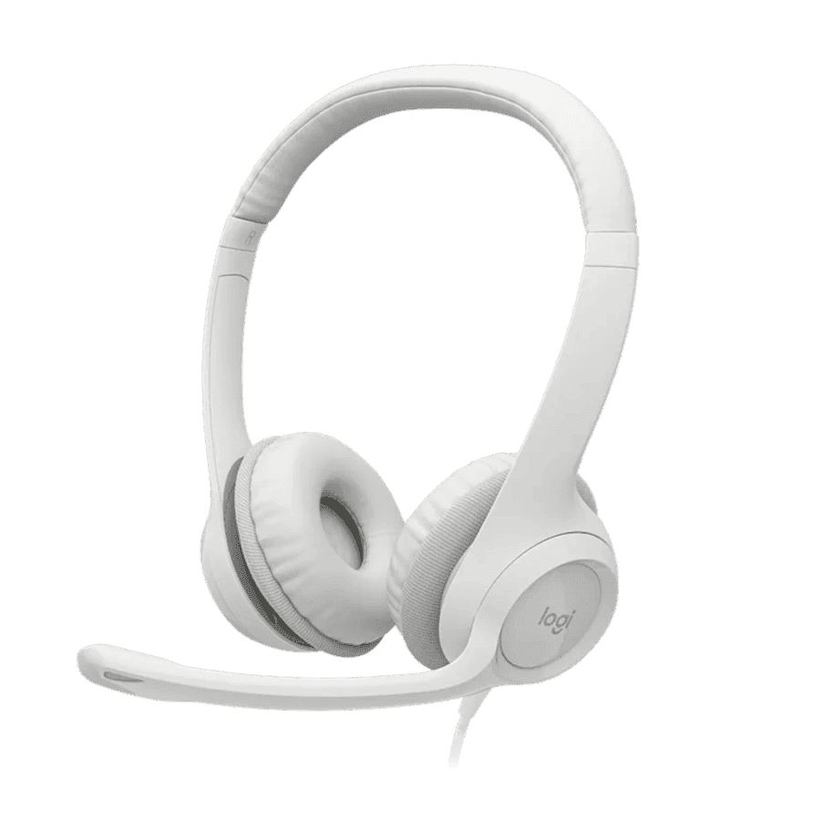Slušalice sa mikrofonom, Logitech H390, USB, Noise-canceling Rotating microphone, Off-White, 981-001286