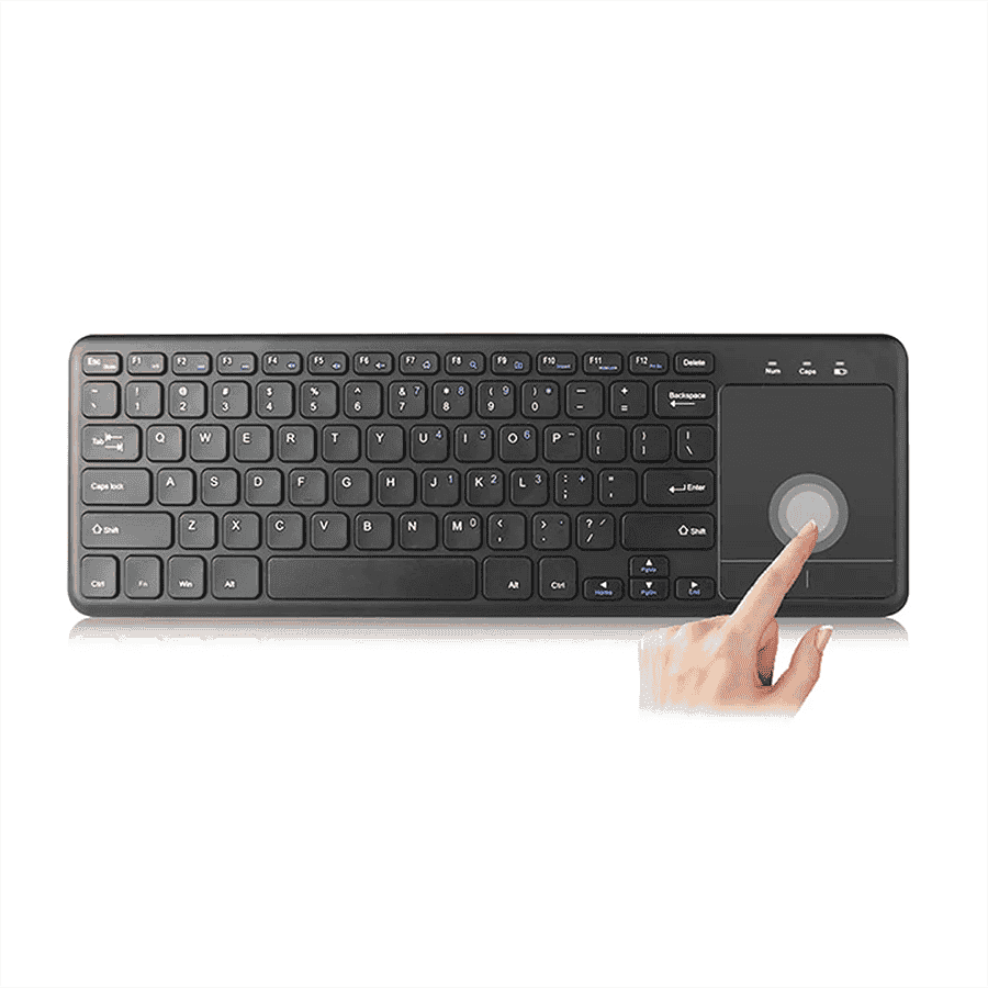 Tastatura EVEREST EKW-155 Black ToucPad Mouse US/ENG Layout Wireless Keyboard + Touch Mouse, Ultra Slim Media Hotkeys/Smart TV, 22147