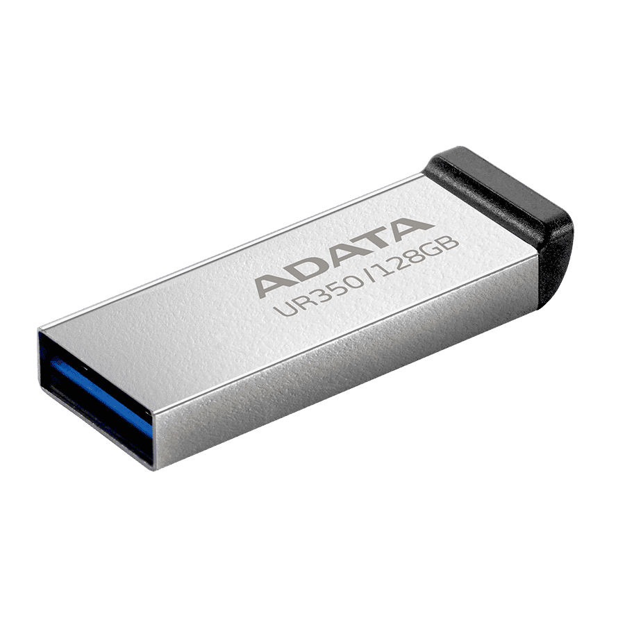USB Memory stick Adata UFD 128GB, USB 3.2, Up to 100MB/s3 UR350-128G-RSR/BK 2 Crni Metal Style