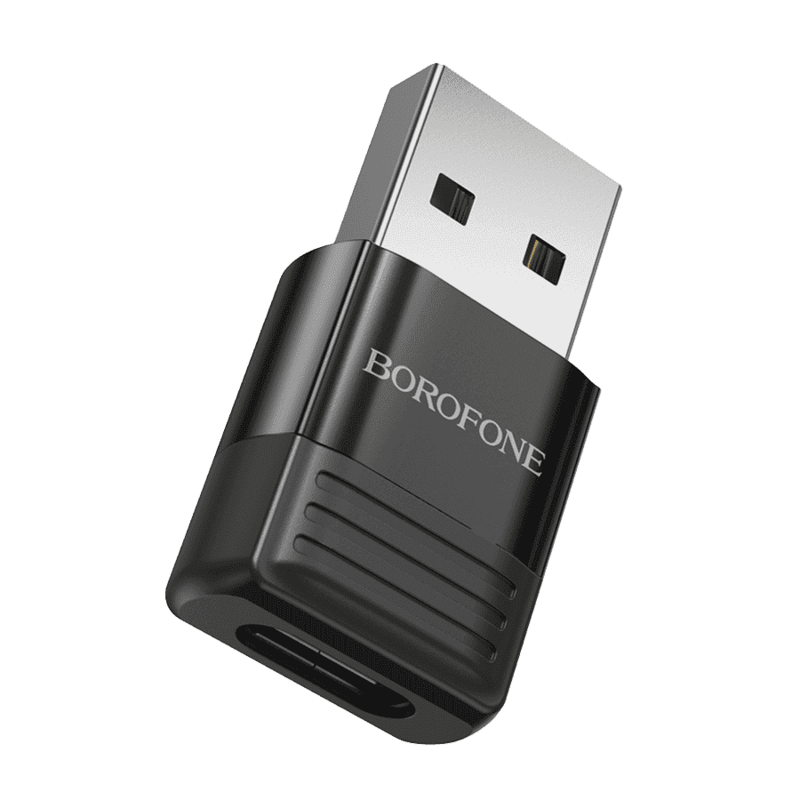 USB adapter BOROFONE BV18 USB male to Type-C female USB2.0 adapter black