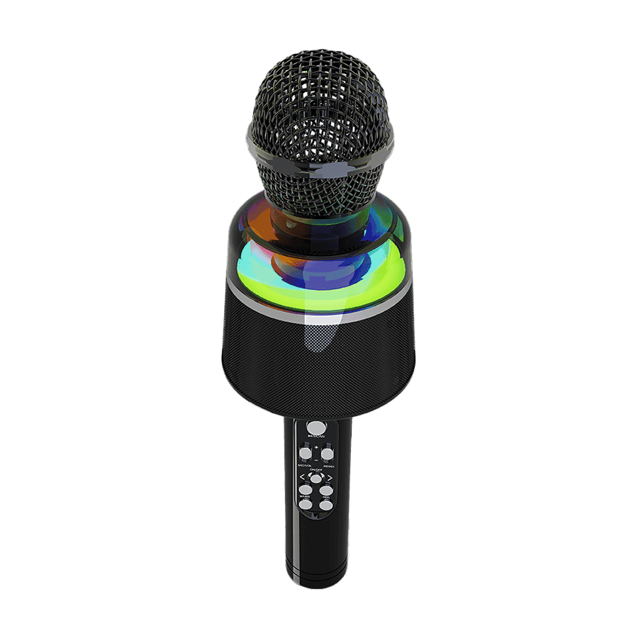 Mikrofon karaoke wireless bluetooth sa zvučnikom, black, GEMBIRD MICBT-01-BK
