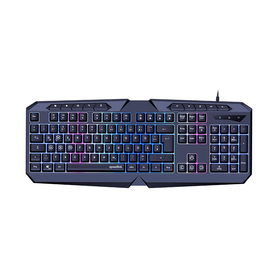 Tastatura SPEEDLINK LUDICIUM RGB Rainbow Gaming Keyboard, black - US Layout, SL-670004-BK-US