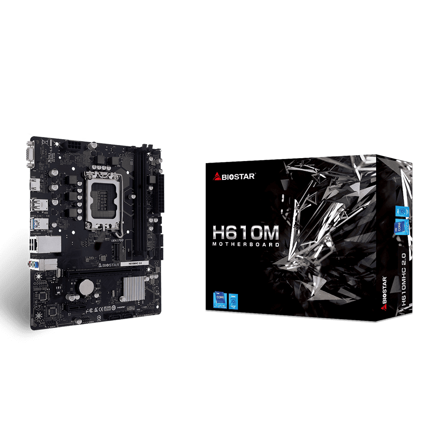 MB BIOSTAR H610MHC 2.0, mATX, Soc 1700, DDR4, M.2, LAN, HDMI, VGA