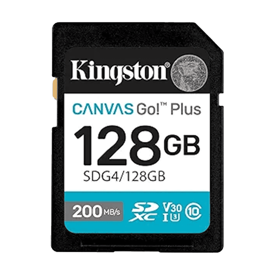 SD card Kingston 128 GB SDG4/128GB  SDXC,r/w:200/160MB/s, DSLRs, mirrorless cameras, 4K video