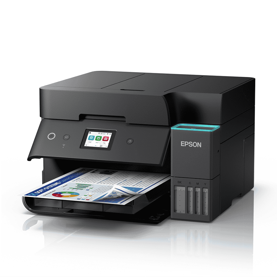 Printer EPSON EcoTank L6390 print/scan/copy/fax Rez.4.800 x 1.200 dpi. 35str/min Monokrom.23str/min Colour. ADF.Duplex.USB, LAN.WiFi. tinte br.101
