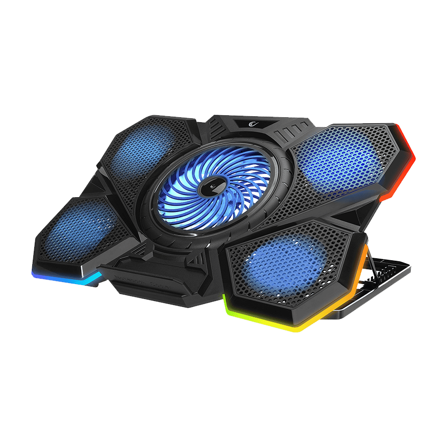 Postolje za notebook gaming Addison RAMPAGE AD-RC13 BELLATRIX BLACK 5 FAN 2 USB RGB LIGHT 15 