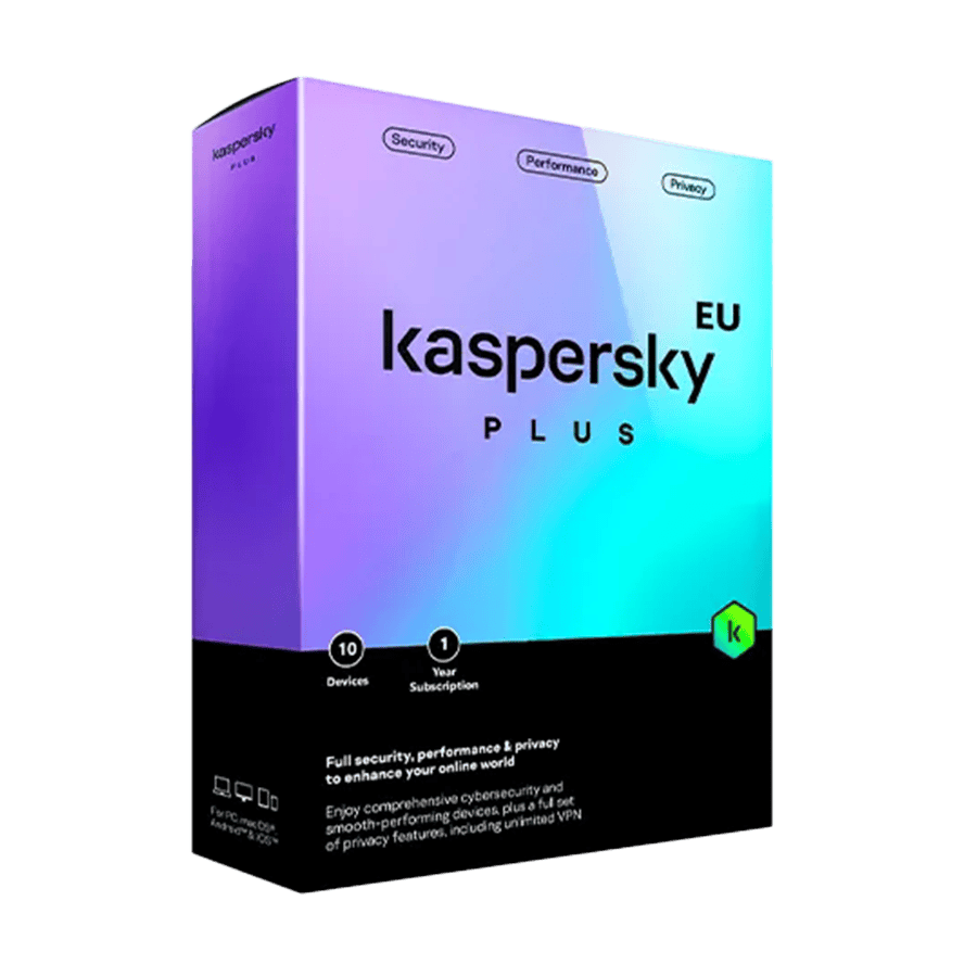 Kaspersky Plus - 10 devices / 1 year EU