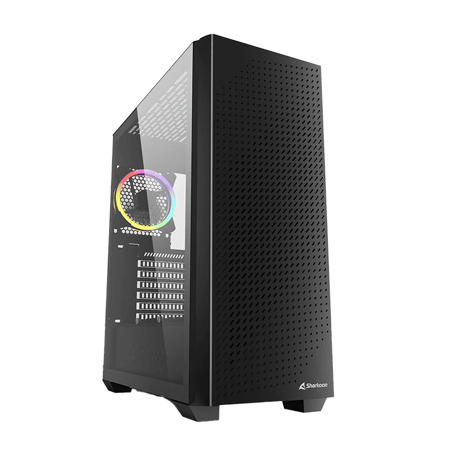 Kućište SHARKOON gaming, VS9 Black RGB ATX, Tempered Glass, ventilator 3x120mm
