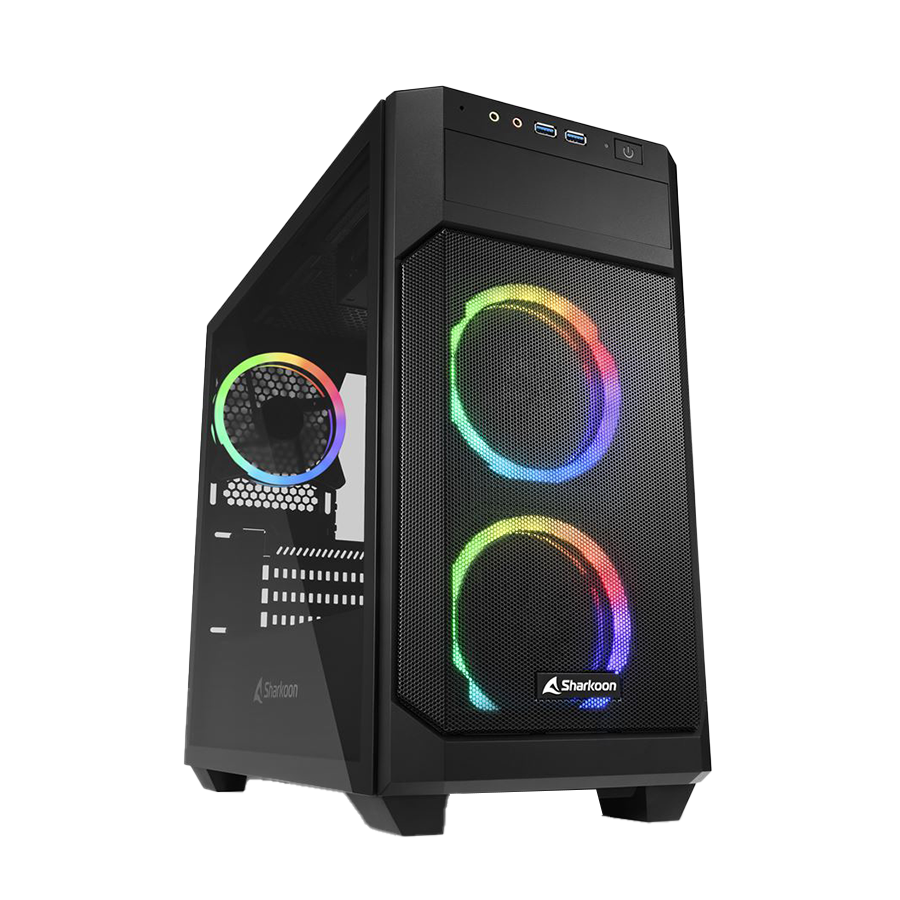 Kućište SHARKOON gaming, V1000 RGB, ventilator 3x 120mm, USB 3.0, mATX